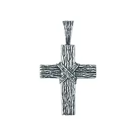 Крест декоративный 832158 серебро Череп_1