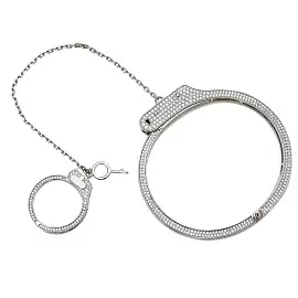 Браслет G16-CZ-3939BL серебро наручники_0