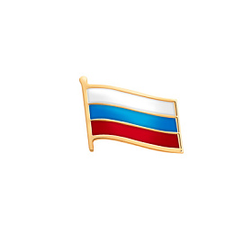Значок Государственный флаг РФ золото Флаг