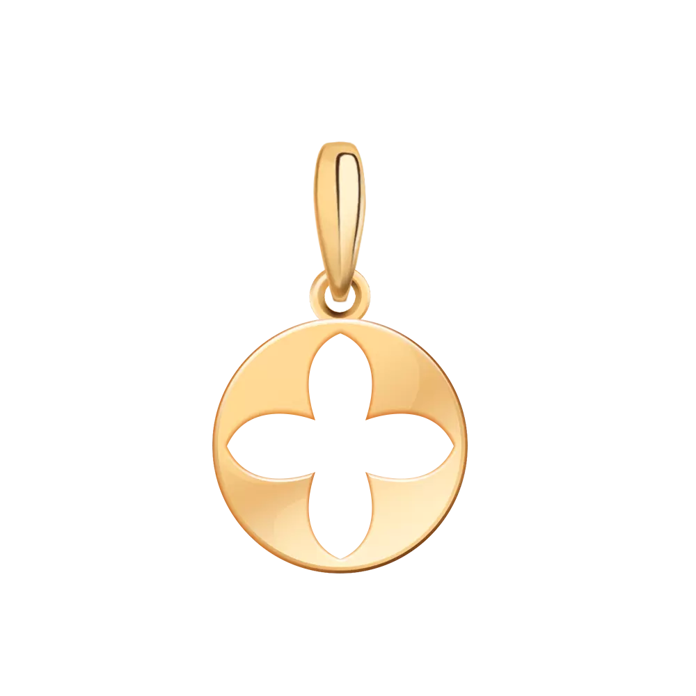 Подвеска 50353 золото Клевер