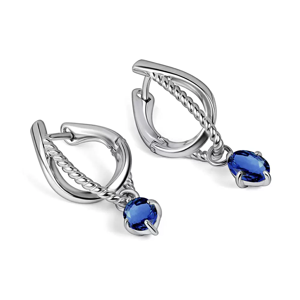 Серьги подвесные 02-5785.0ГТС-00 серебро