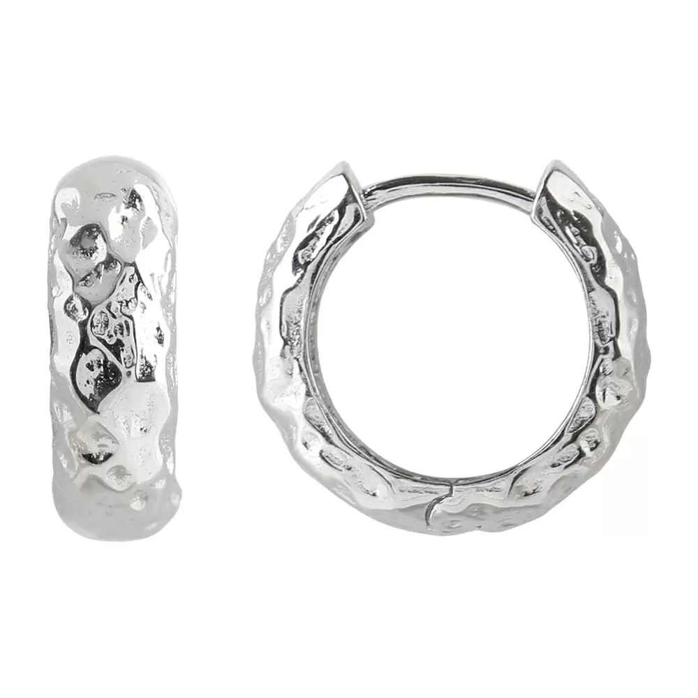 Серьги конго E6068-W серебро_0
