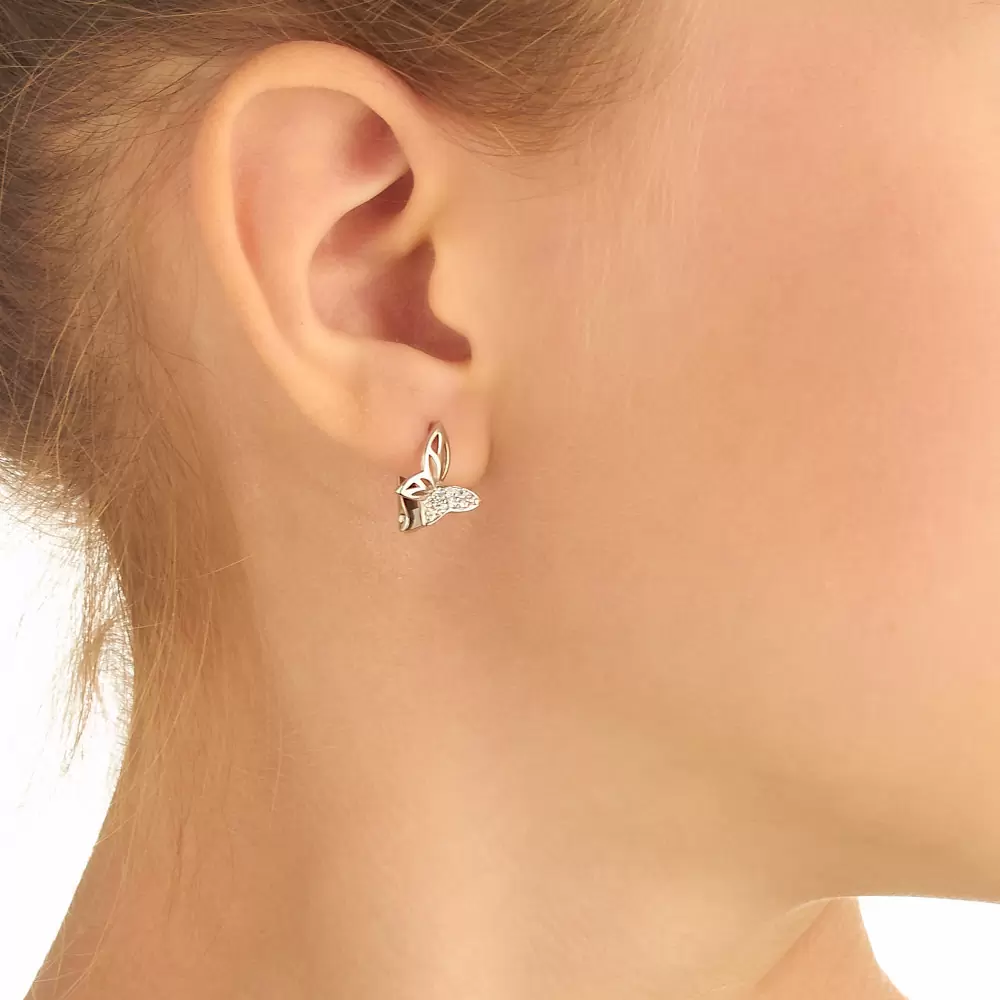 Серьги с103207р серебро Бабочка