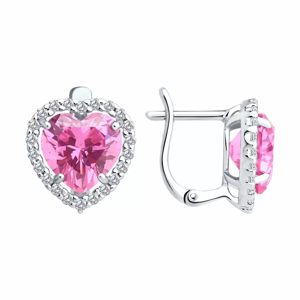 Серьги 94027063 серебро Сердце_0