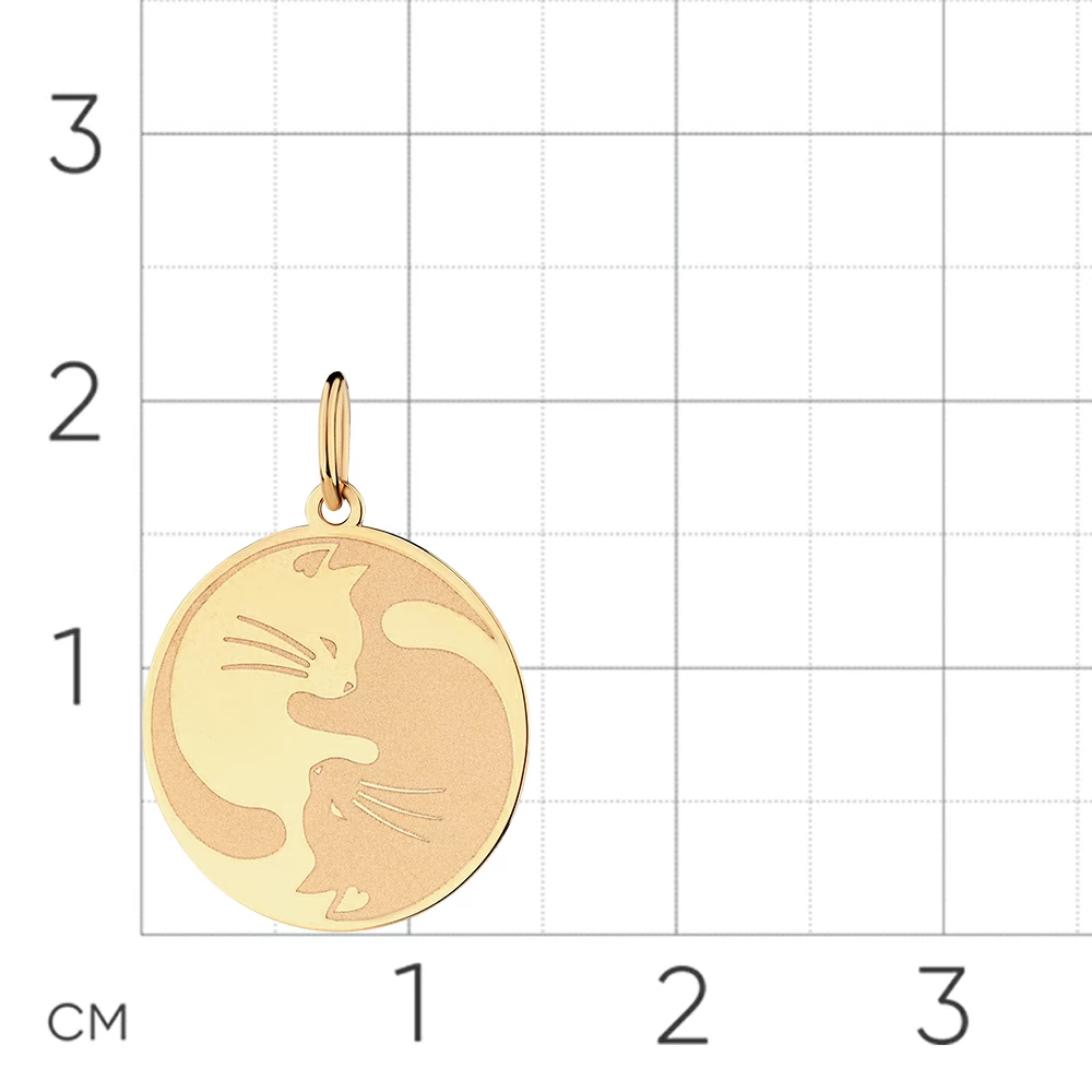 Подвеска 010-0172-3000-010 золото Котики