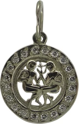 Подвеска знак зодиака 311120н серебро Близнецы