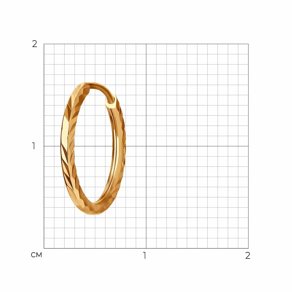 Серьги серьга одиночная 170002 золото