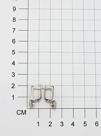 Серьги один камень 02-3012.000Б-00 серебро