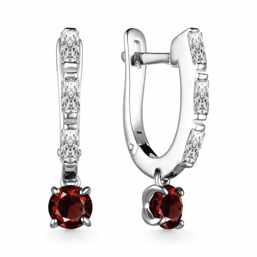 Серьги подвесные 02-3377.00ГР-00 серебро