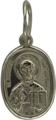 Подвеска религиозная христианская ладанка 2310н серебро Святой Николай Чудотворец