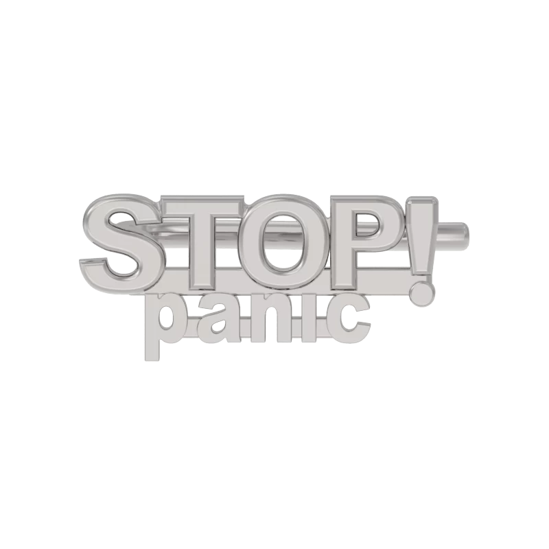 Серьги кафф 1039312-00000 серебро Stop Panic