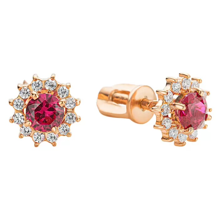 Серьги пусеты 1002-0355пКр серебро