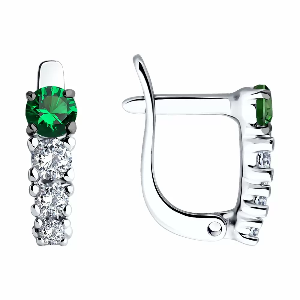 Серьги дорожка 94026625 серебро_0