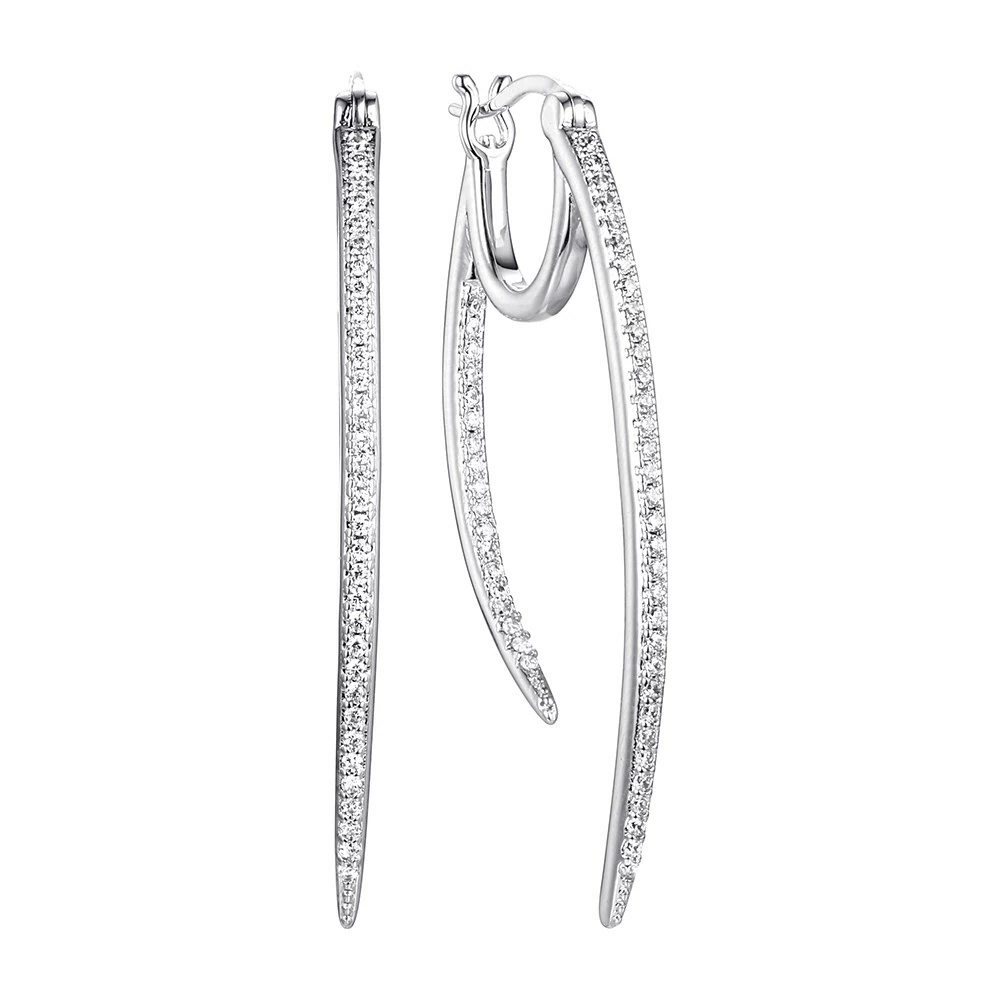 Серьги дорожка SL-E03397-X-W-X-X-W серебро Дорожка