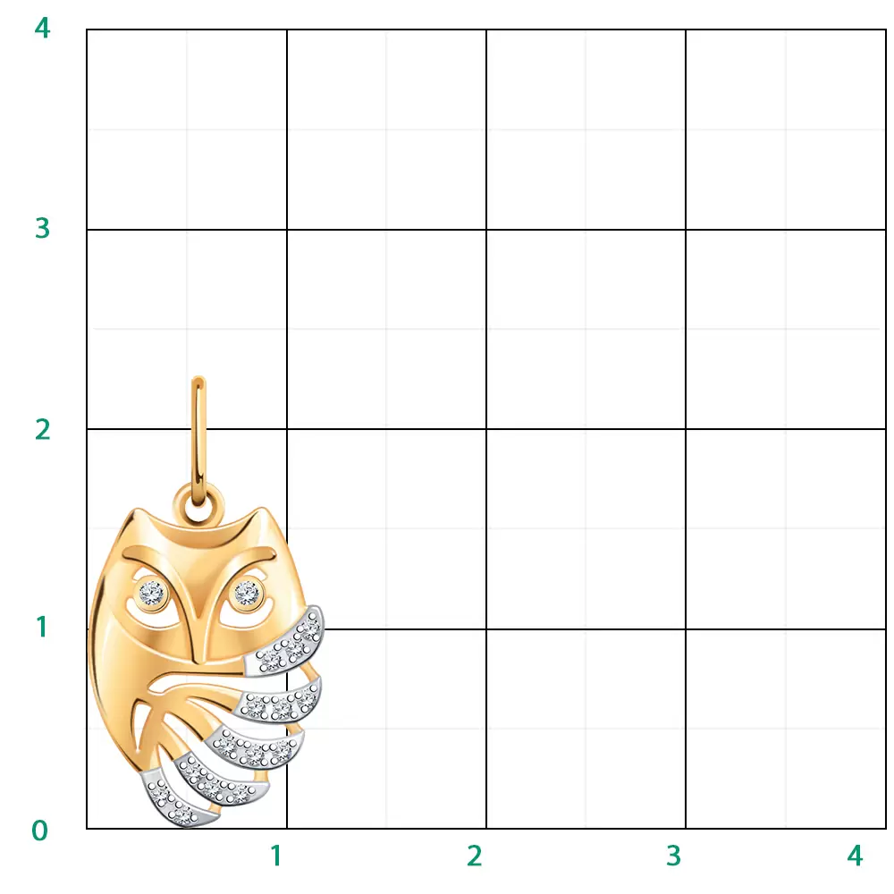 Подвеска 50282 золото Сова