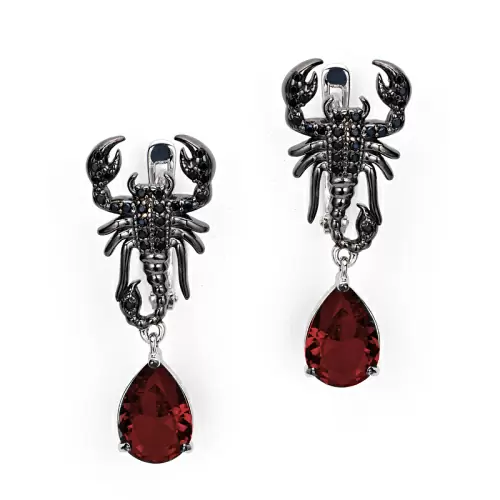Серьги подвесные 901021024 серебро Скорпион