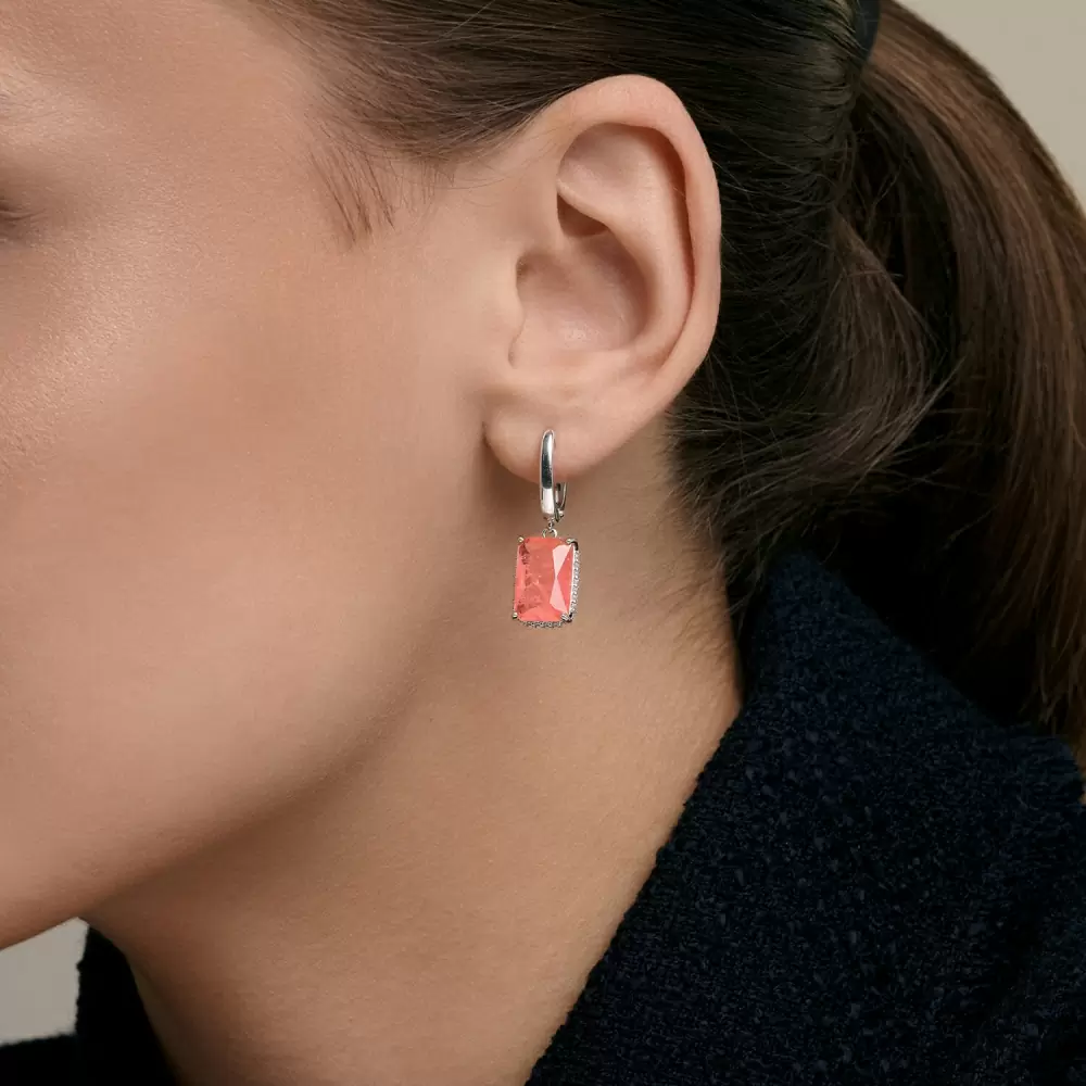 Серьги подвесные 94027764 серебро
