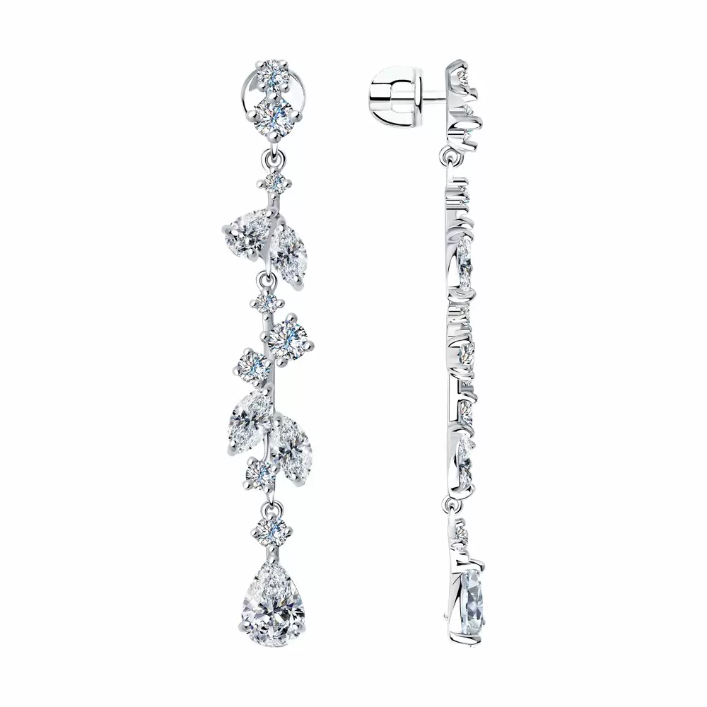 Серьги подвесные 94023592 серебро_0