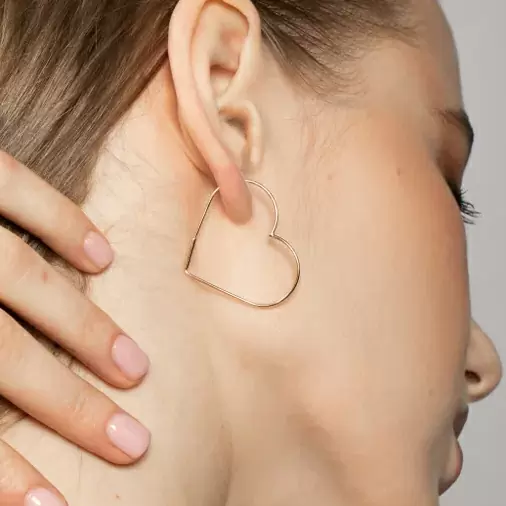 Серьги конго 03-206272 золото Сердце
