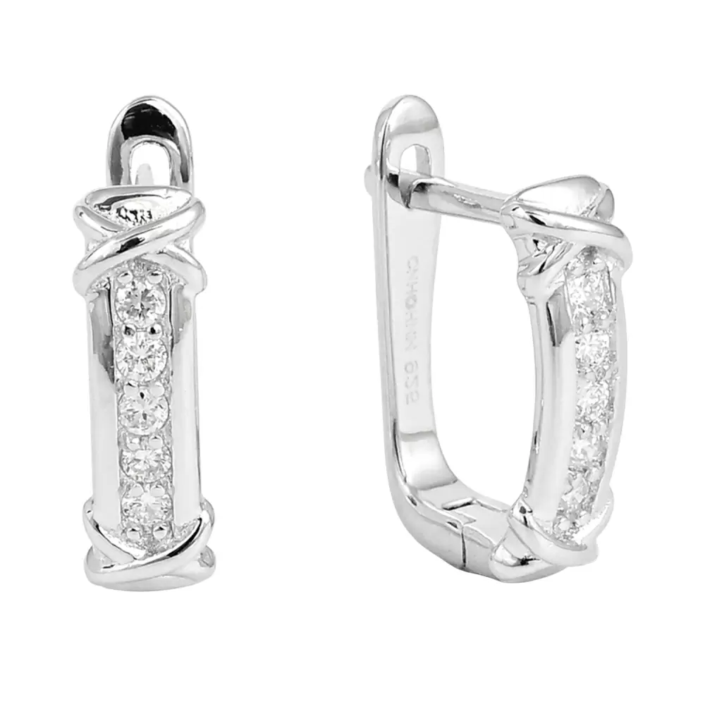 Серьги 192-006020 серебро Тиффани Х_1