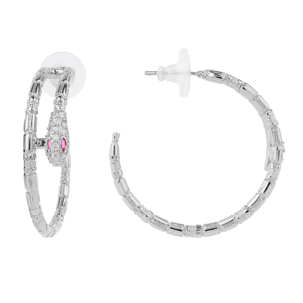 Серьги конго 502009950 ювелирный сплав змея