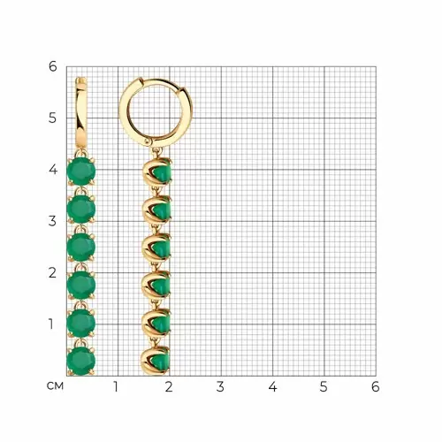 Серьги подвесные 93-321-02684-1 серебро