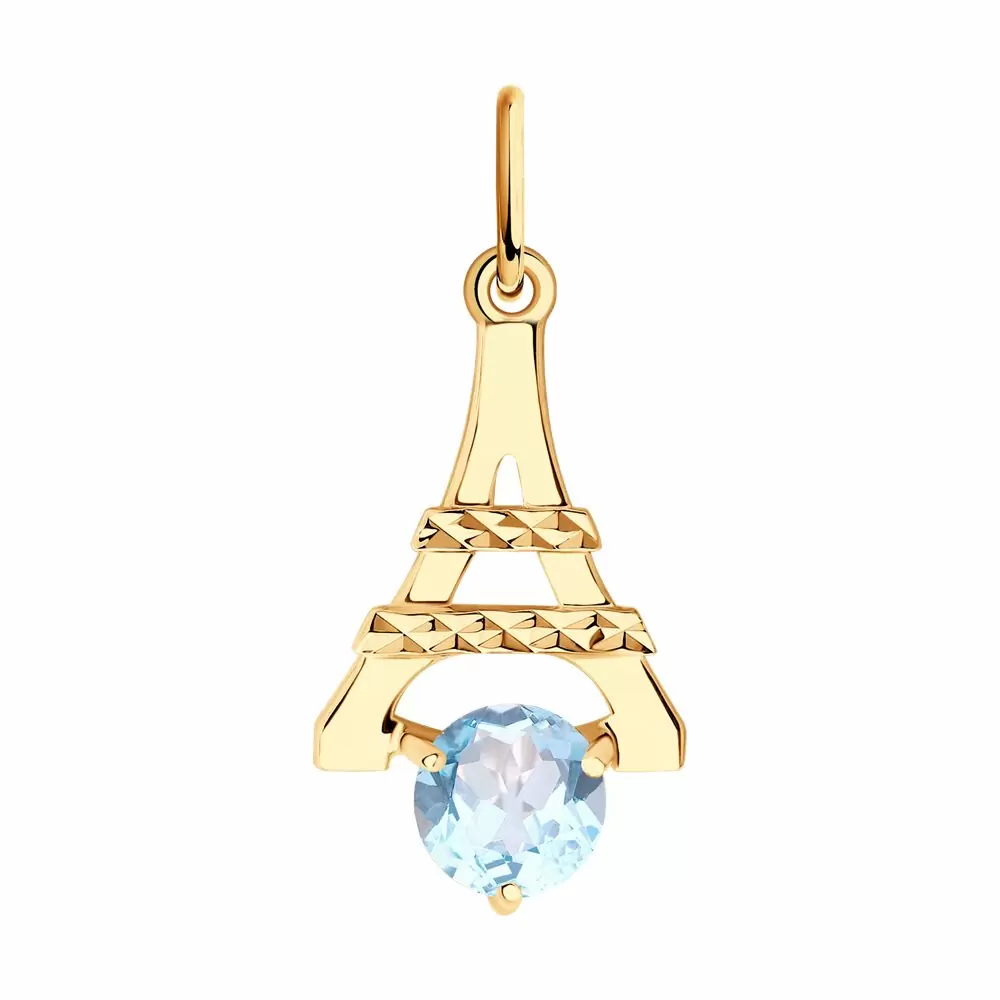 Подвеска 51-330-01349-1 золото Эйфелева башня