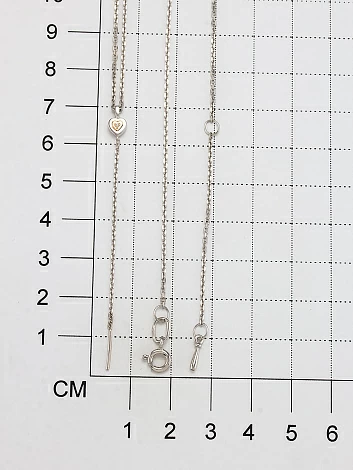 Колье 06-3005.000Б-00 серебро Сердце
