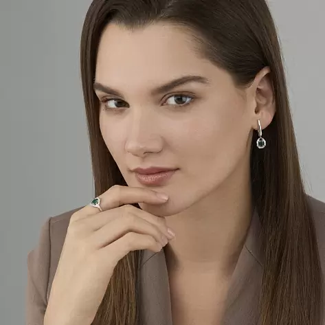Серьги подвесные 02-4849.00АГ-00 серебро