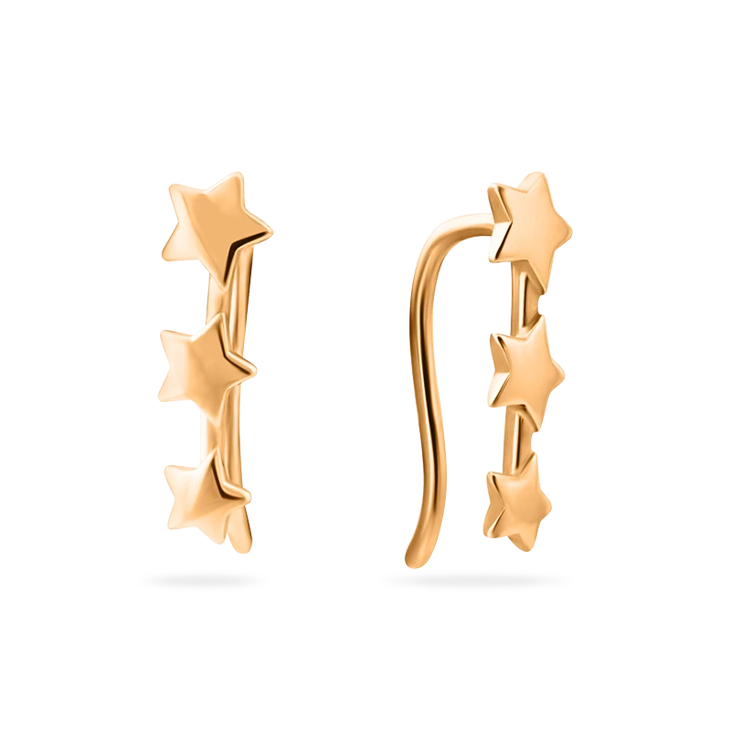 Серьги каффы 01-206389 золото Звезда