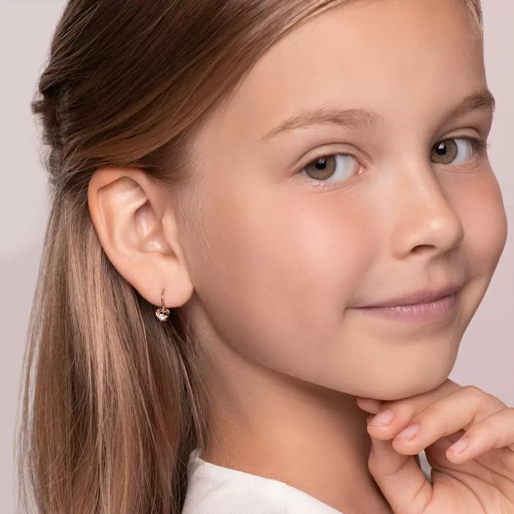 Серьги 028359 золото Сердце
