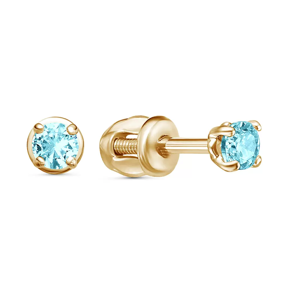 Серьги пусеты 050784-2 золото
