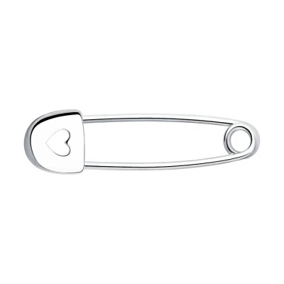 Булавка 94040095 серебро Сердце