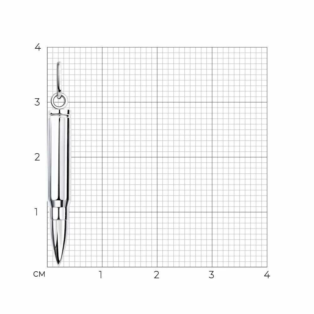 Подвеска 94031214 серебро Пуля