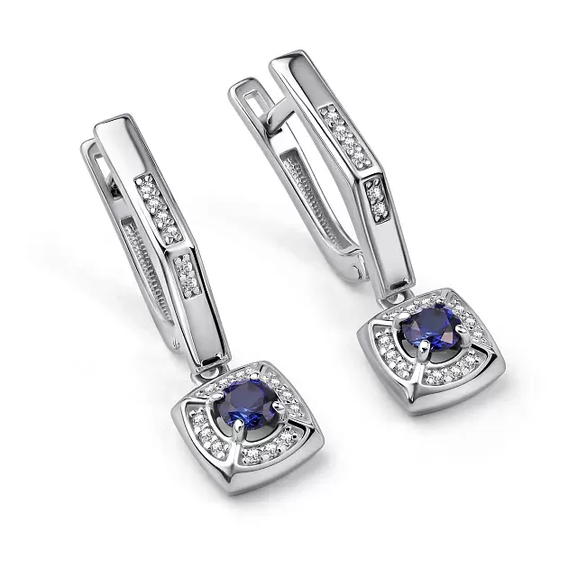 Серьги подвесные 02-4855.0ГТС-00 серебро_1