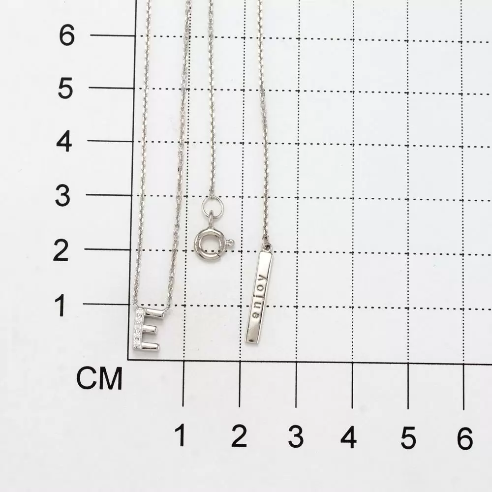 Колье 06-2980.04КЦ-00 серебро Буква Е