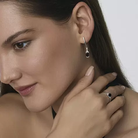 Серьги подвесные 02-4852.00ГР-00 серебро
