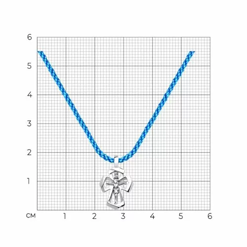 Колье 94-170-01912-1 серебро Крест