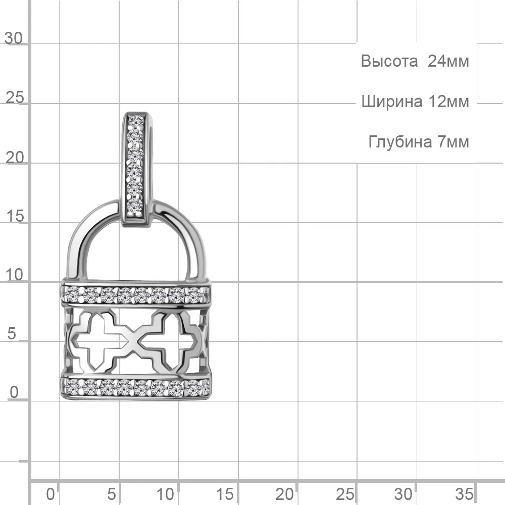 Подвеска 24617А.5 серебро Замок