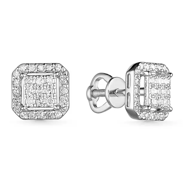 Серьги пусеты С2.608-0220 золото