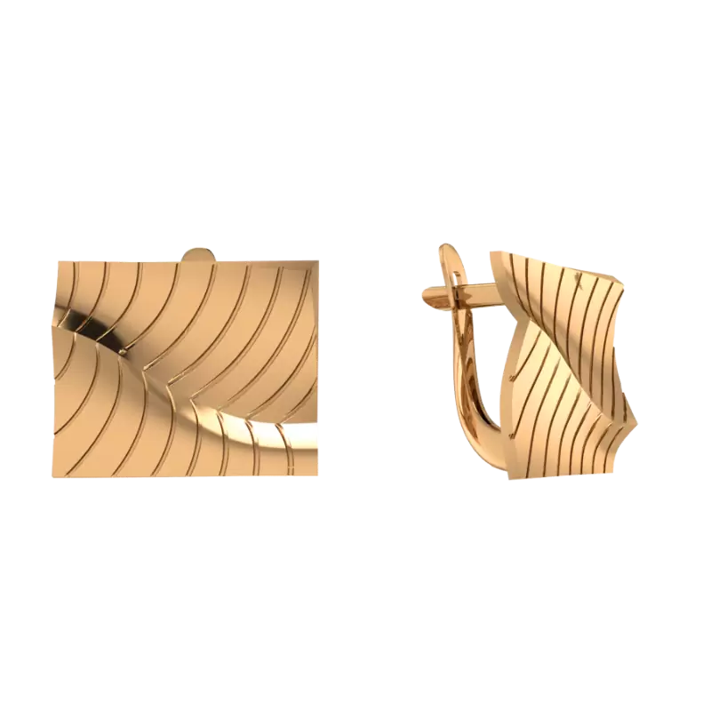 Серьги 08-207126 золото Квадрат