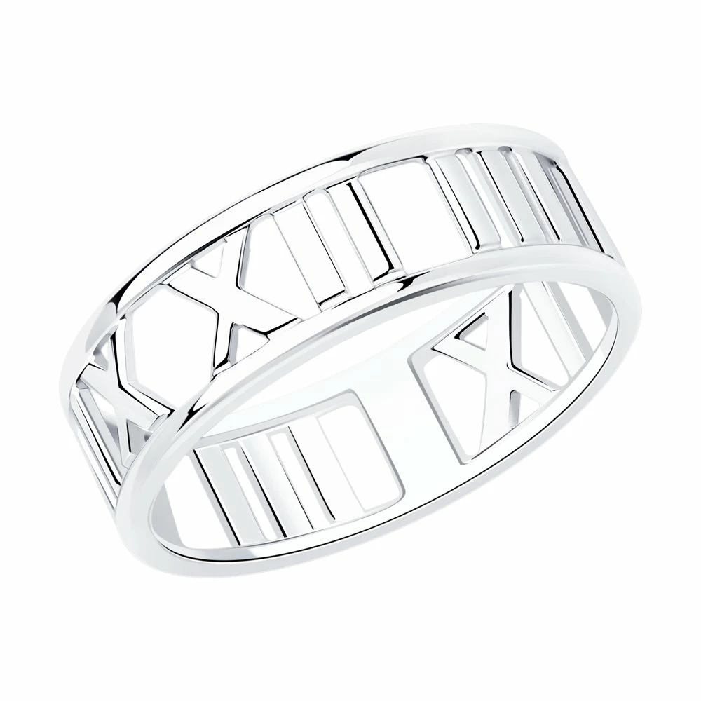 Кольцо 94013318 серебро Тиффани цифры