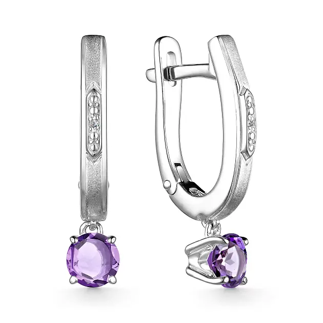 Серьги подвесные 02-3467.БРАМ-00 серебро