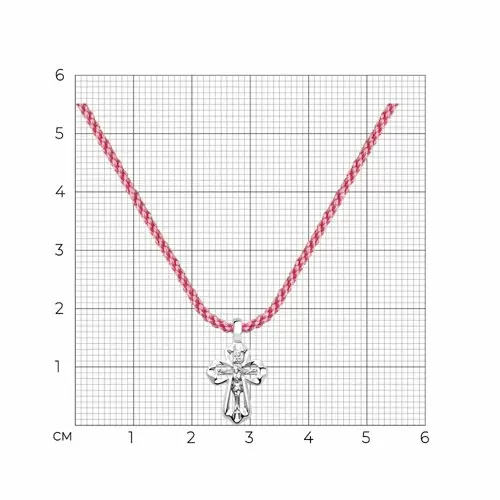 Колье 94-170-01911-1 серебро Крест