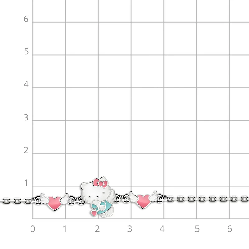 Браслет 74426.5 серебро Китти