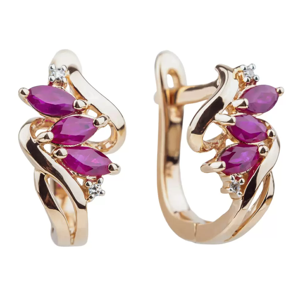 Серьги 270099КР золото