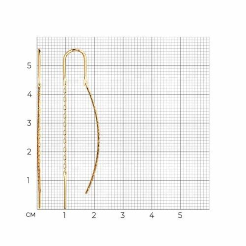 Серьги продевки 029920 золото