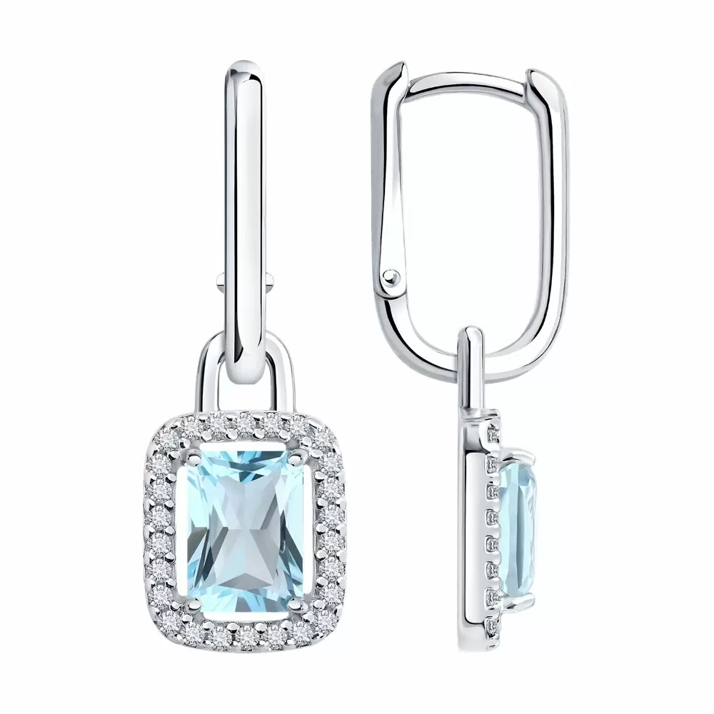 Серьги подвесные 92023243 серебро_0