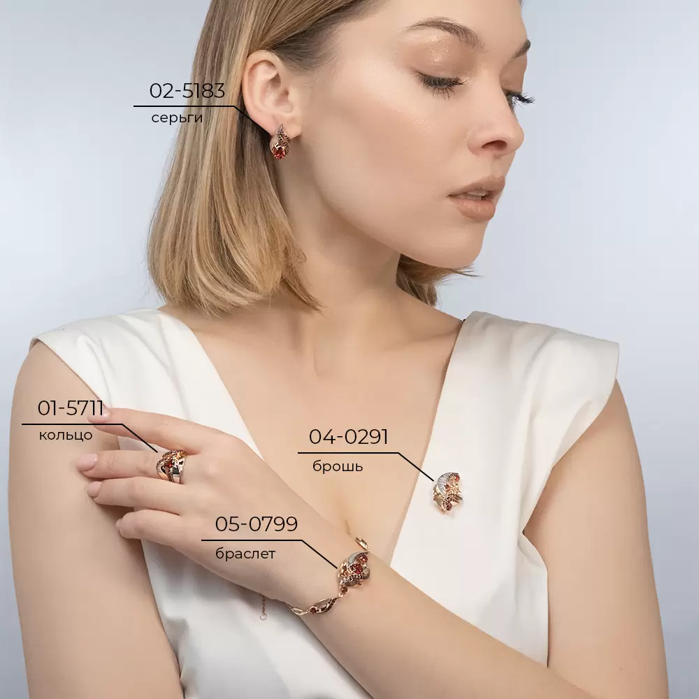 Серьги 02-5183-00-204-1110 золото