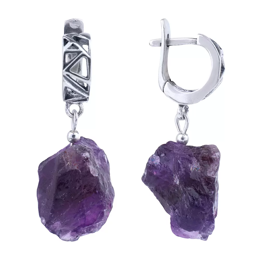 Серьги подвесные 4145с ам серебро_0